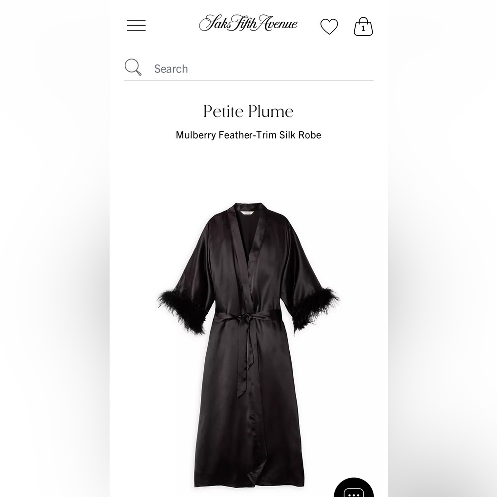 Petite Plume Silk Mulberry Robe